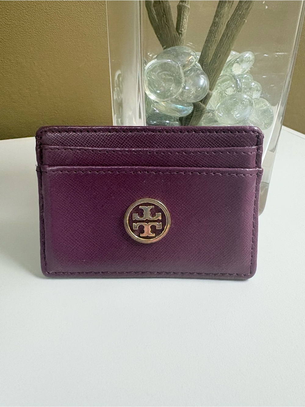 Tory Burch Leather Card Case- Color Port and LNC